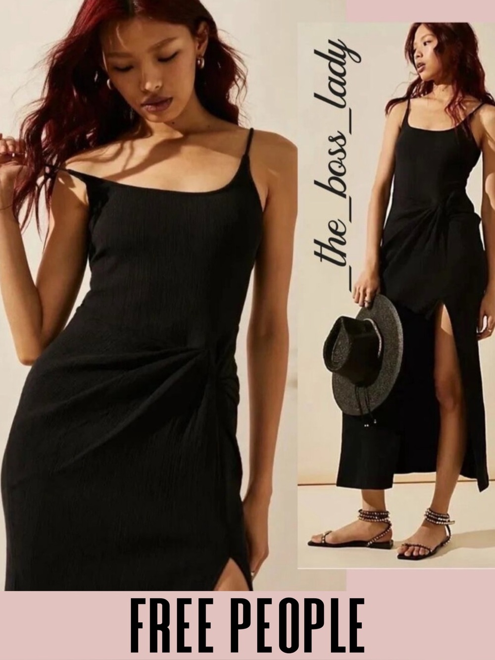 Free People maxi ruched sarong style side slit cotton Small